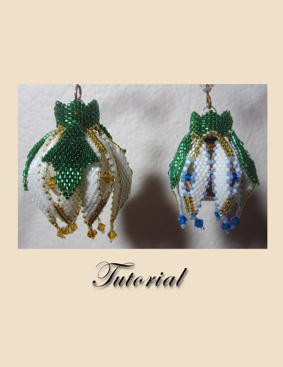 Pattern / Tutorial Beaded Christmas Ornament Cover Christmas