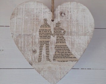 Wedding couple wooden heart decoration (can be personalised)
