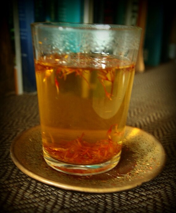 Organic Safflower False Saffron Herbal Tea by SugarElephantCafe