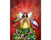 80% OFF Printable Christmas cards DIY instant download - Christmas Angel and fairies AMB-631 Il_170x135