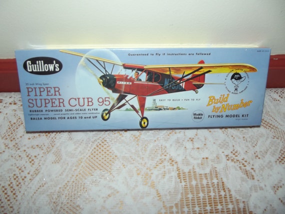 Guillows Flying Balsa Model Airplane Kit Piper Super Cub 95