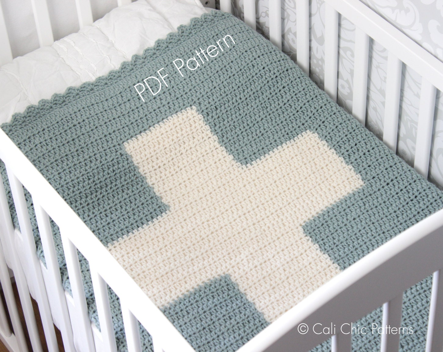 Crochet Blanket PATTERN 79 Cali Cross Blanket Pattern