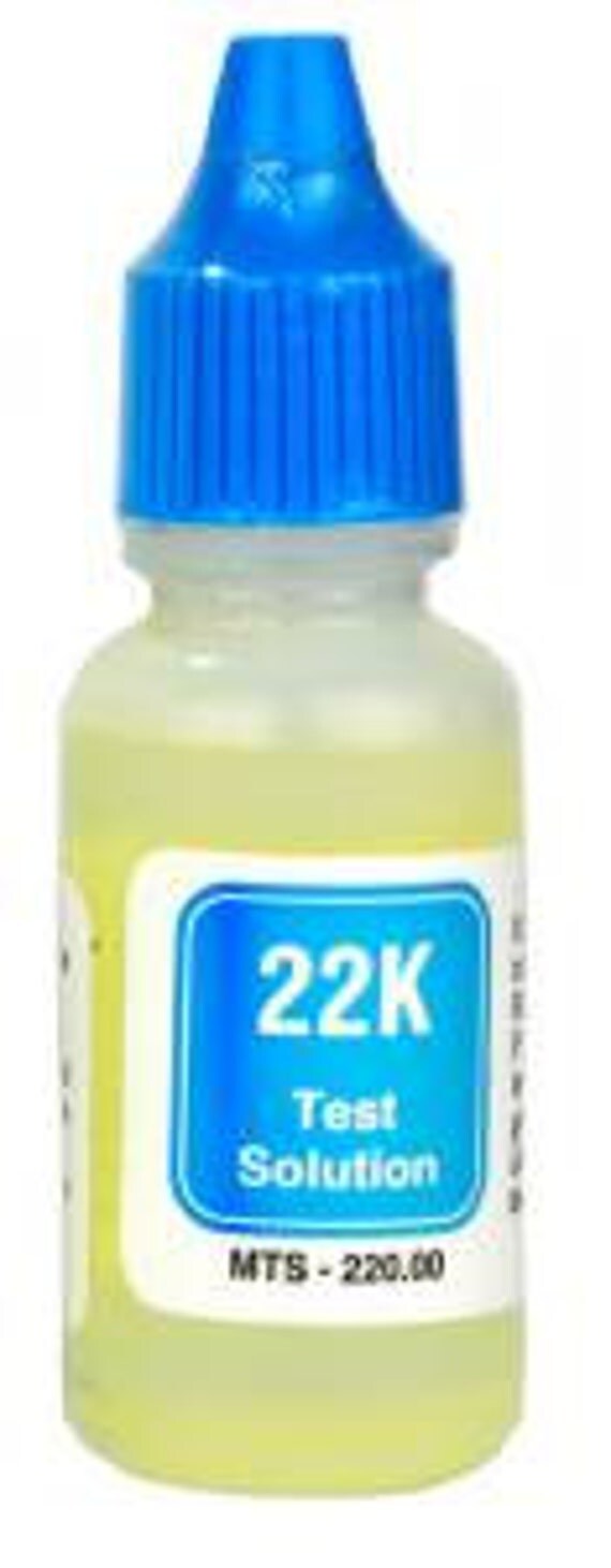 22 Karat Gold Testing Acid Solution Test Purity Scrap Jewelry