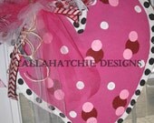Pink Heart Door Hanger Girls Pink Heart Wall Decor Valentine Heart Burlap Door Hanger Burlap Heart Valentine Door Hanger Il_170x135