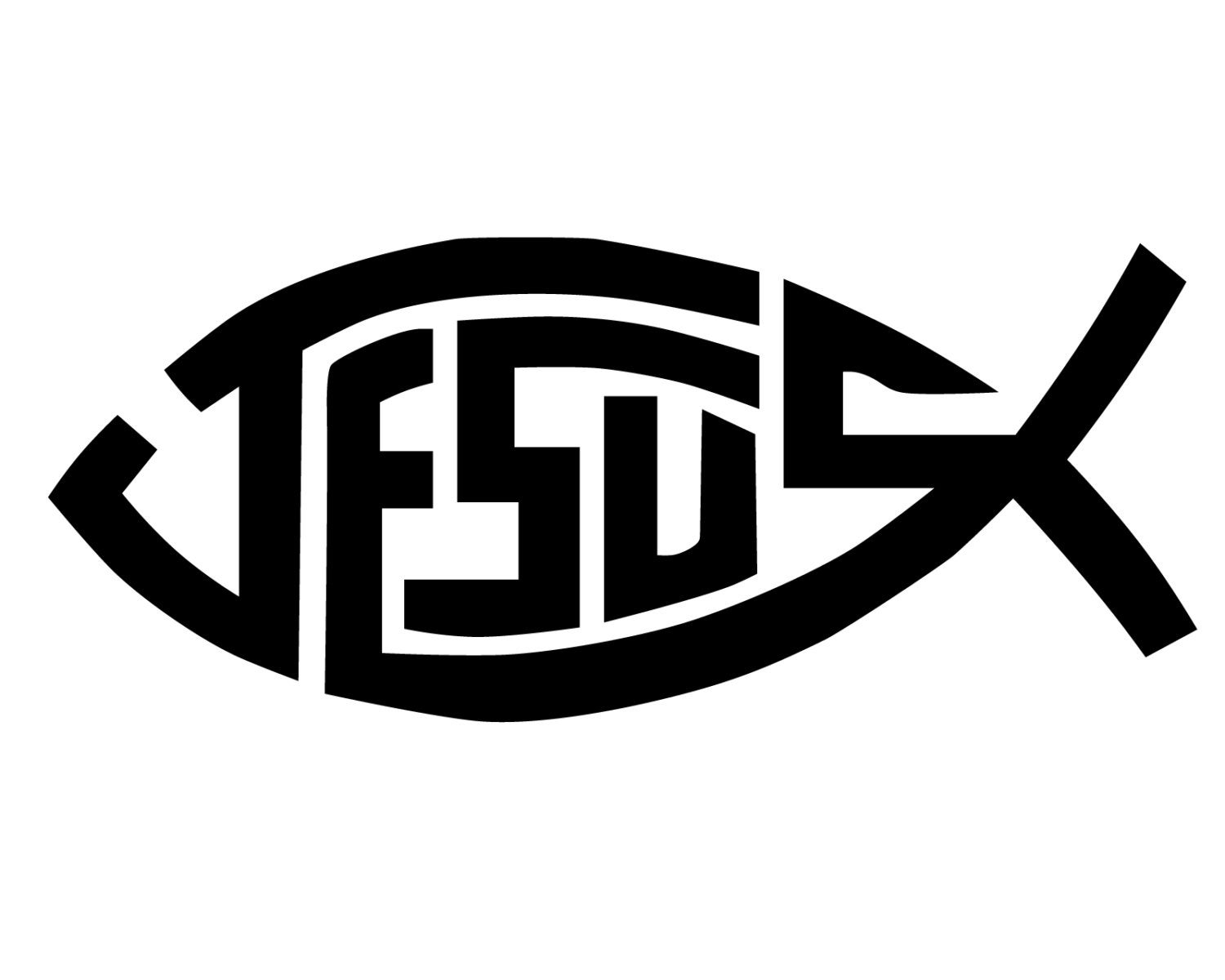 Jesus Fish Decal Jesus Fish Bumper Sticker Christian Fish