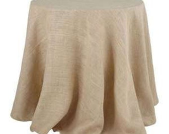 Round Burlap Tablecloth - 70"