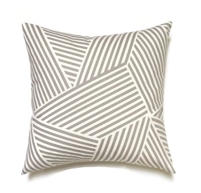 Grey Pillow 20x20 Pillow Cover Decorative Pillows Modern