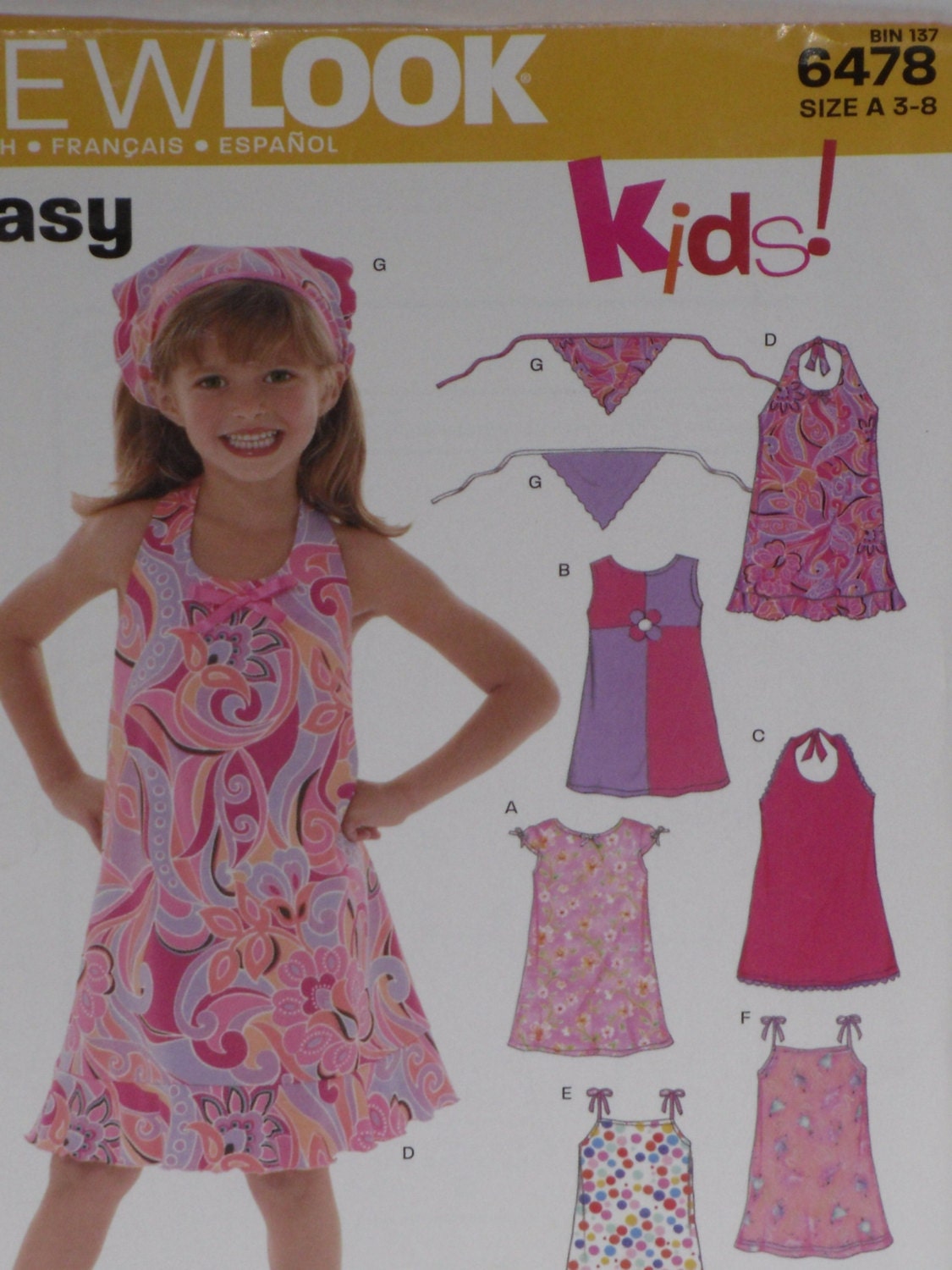 New Look Kids Pattern 6478 Girls Sun Dress  by EmilysSoMuchtoMake