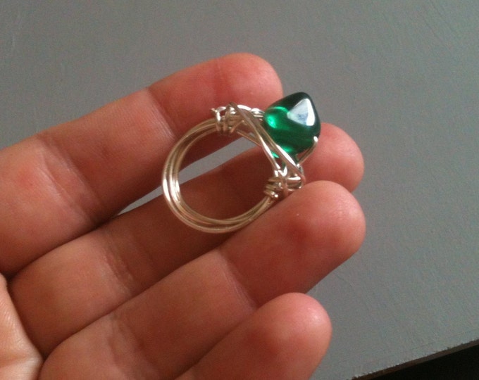 green glass ring