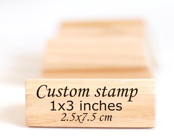 Custom logo stamp 1 x 3 inches personalized stamp