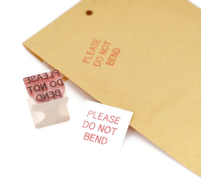 Please DO NOT BEND stamp Envelope marking stamp Shipping