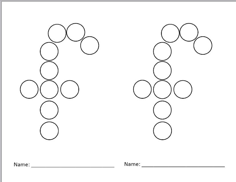 Lowercase Dot letter alphabet printable set