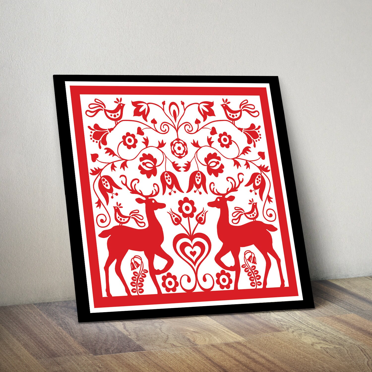 Scandinavian Folk Art Poster