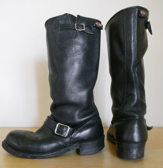 Harley Davidson engineer motorcycle boots by ZIPUPbcn on Etsy