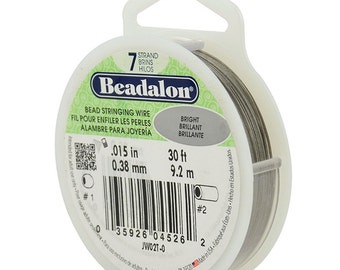 Beadalon 7 Strand Beading Wire .015 30ft & 100ft Spools Beading String Tiger tail Beadalon 7-15 30 100 - Beading Wire