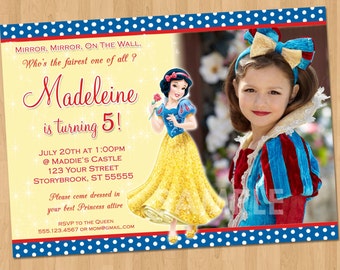 Snow White Invitation - Snow White Party - Custom Personalized Snow White Birthday Party Invite - Snow White Printable - Disney Princess