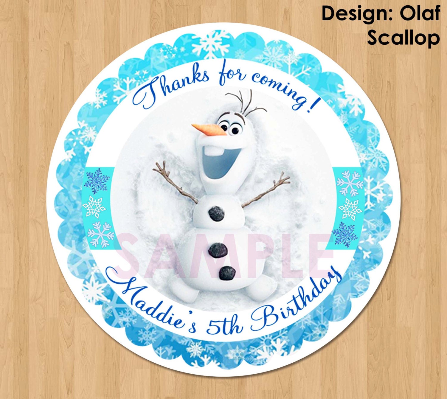 disney frozen favor tag or label olaf frozen birthday party