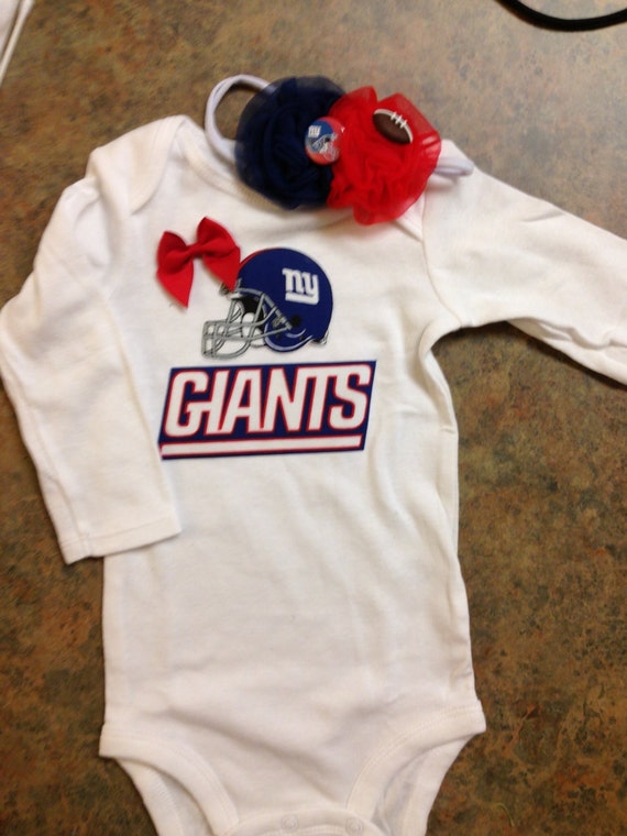Items similar to New York Giants 3 piece outfit on Etsy
