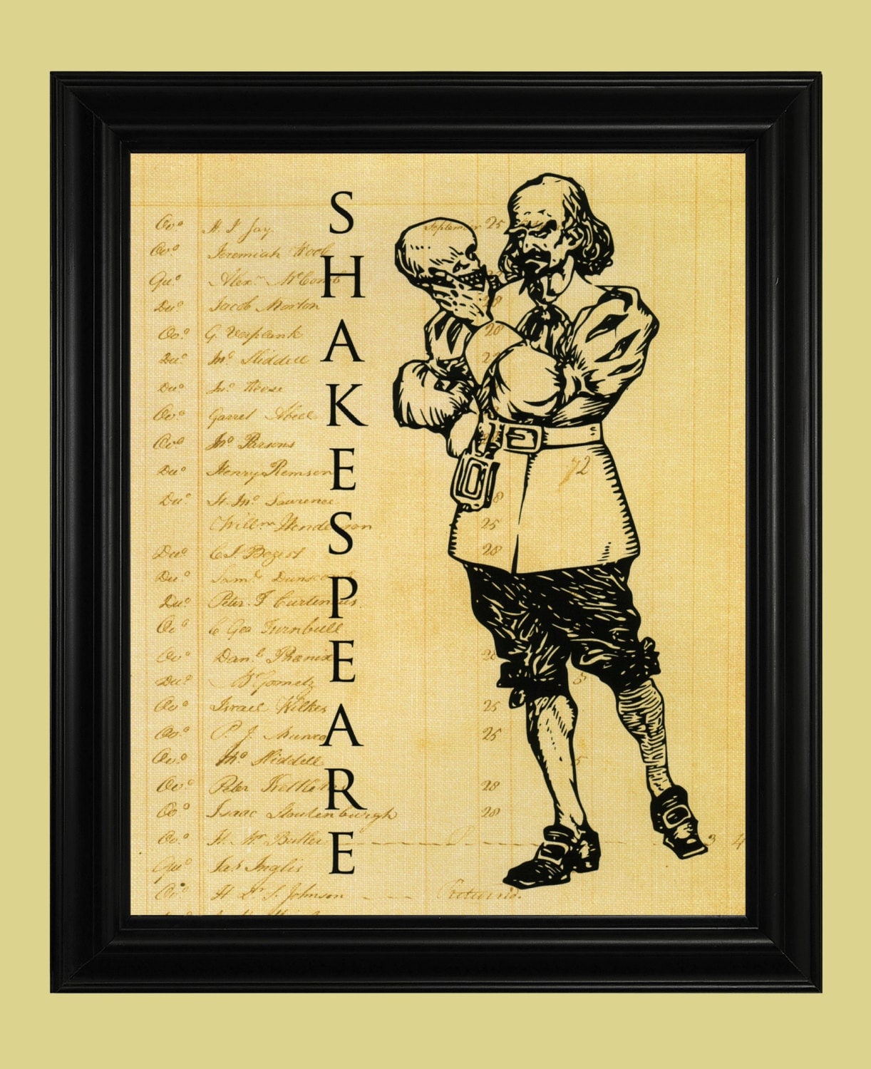 Shakespeare Art Print William Shakespeare by TheSpottedBlackbird