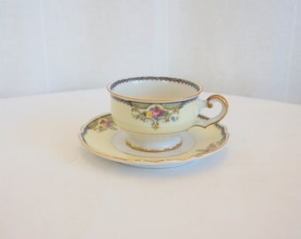 Vintage Paul Muller Selb China Teacup and Saucer made in Bavaria