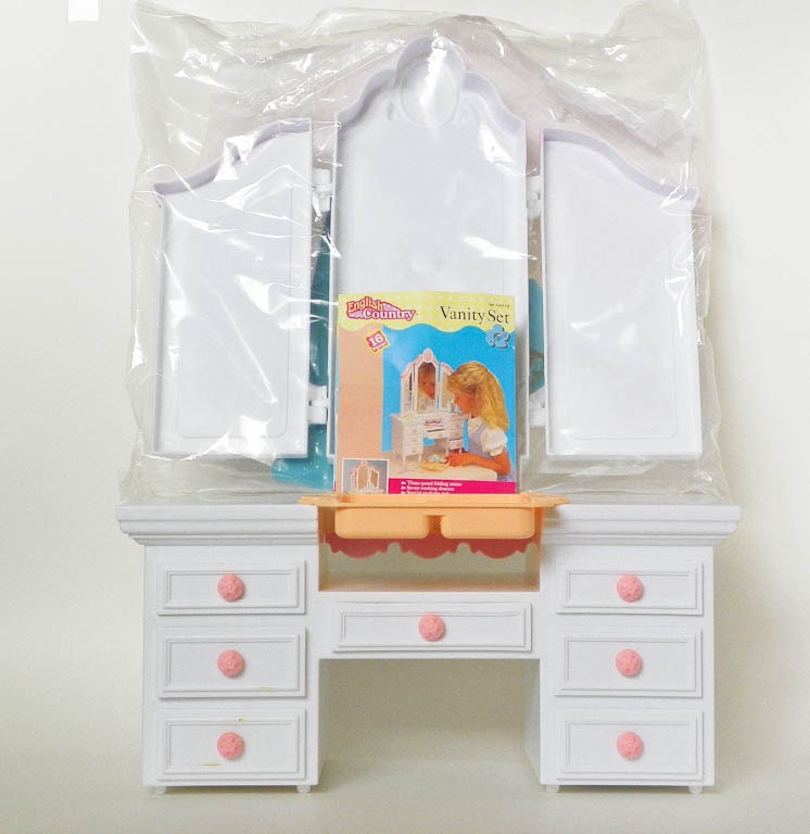 Vintage Childs Vanity Set 1993 English Country Complete Never