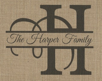 Family Initial & Name Personalized Welcome Mat At