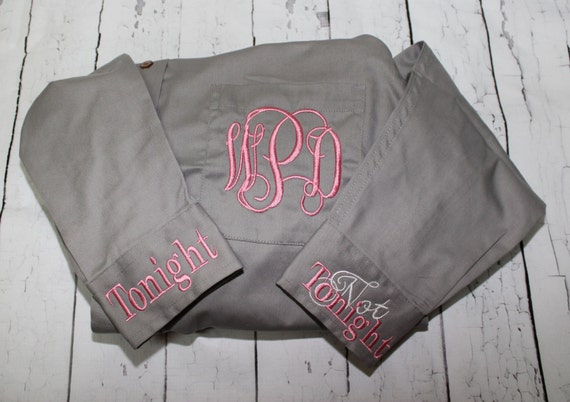 monogrammed oversized shirts