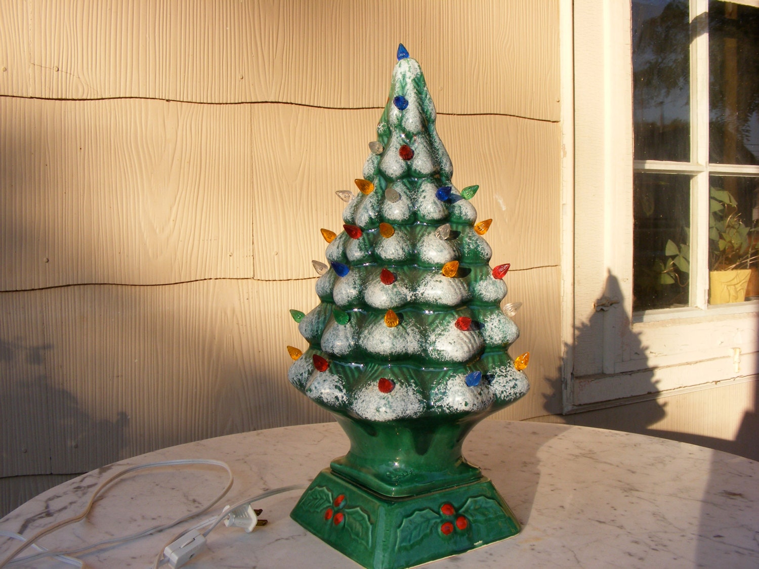 Lenox Ceramic Christmas Tree Lighted Electric by WisconsinFound