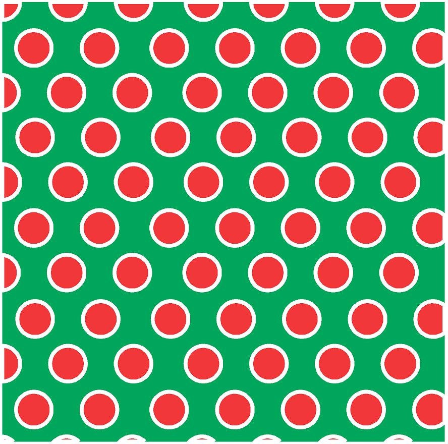 Green with red and white dots heat transfer or adhesive vinyl