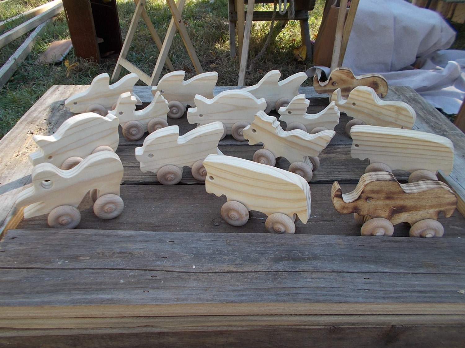 Wood Push Toys by KingsMercantile on Etsy