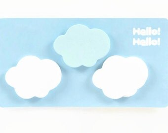 CLOUD STICKY NOTES - 3 Pads of Cloud Sticky Notes (3.5cm x 2.5cm)