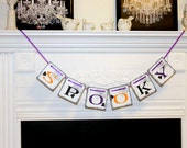 Halloween Banner - SPOOKY/Halloween Decorations- Halloween Garland-Spooky Halloween Party Sign /Halloween/Photo Prop Il_170x135