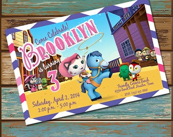Sheriff Callie Birthday Party Digital Invitation & Free Thank You Card
