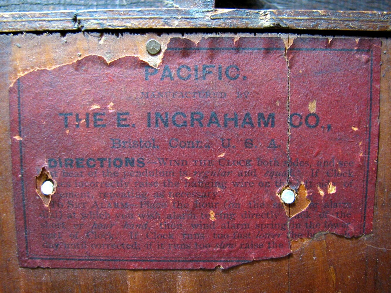 Antique Ingraham Pacific Gingerbread Mantel Clock