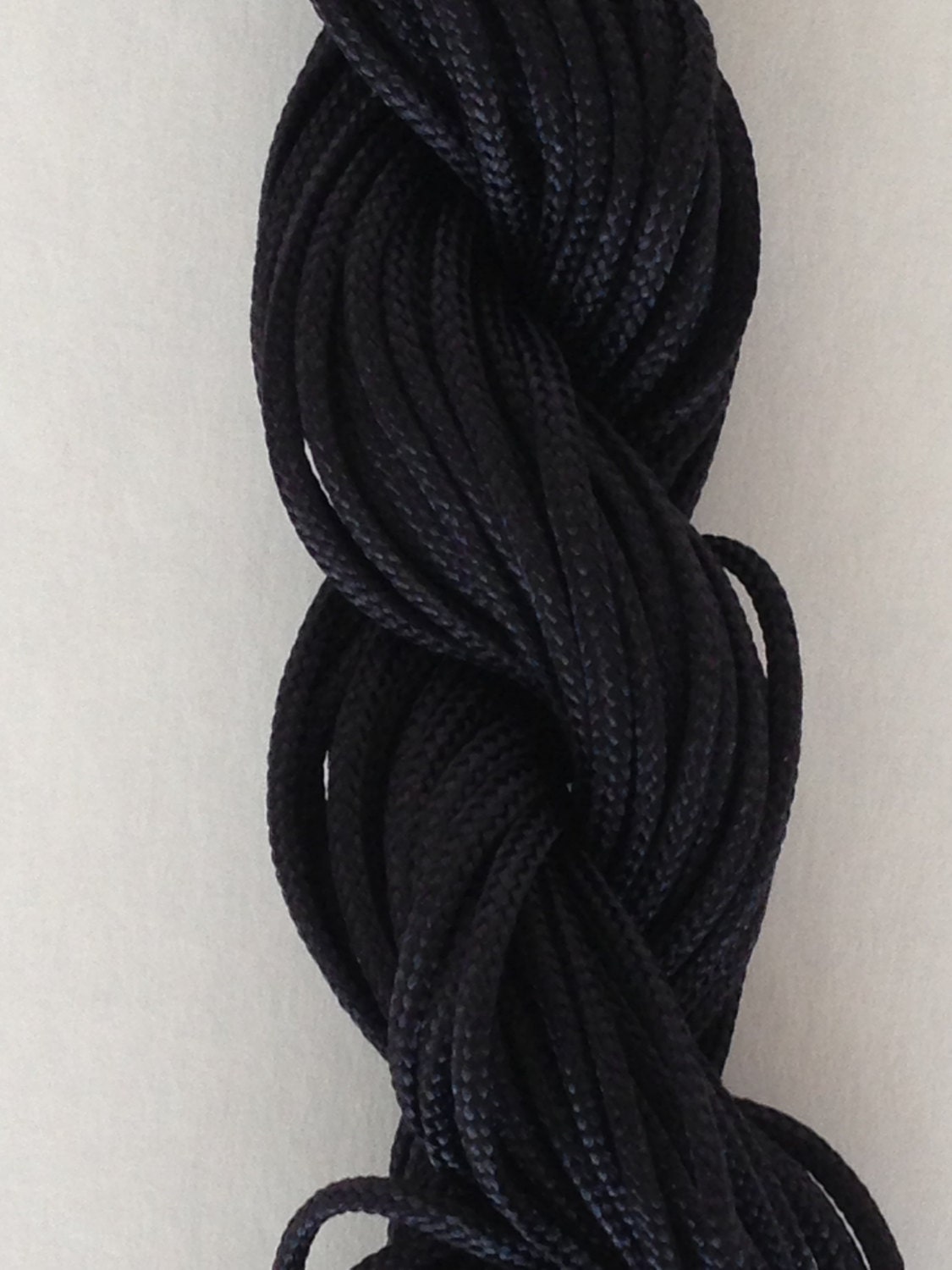 1mm Black Nylon Cord Braided Cord Size 1mm Length 26 yards