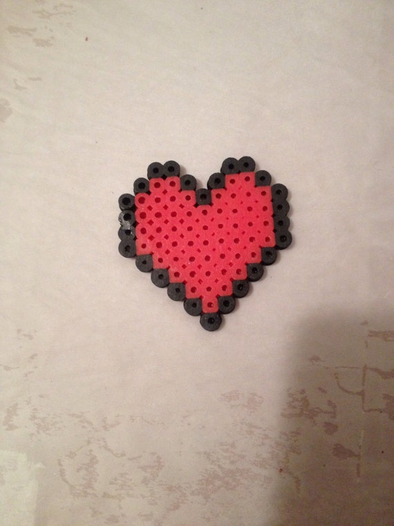 Perler Bead Heart by ThePinkTurtleLady on Etsy