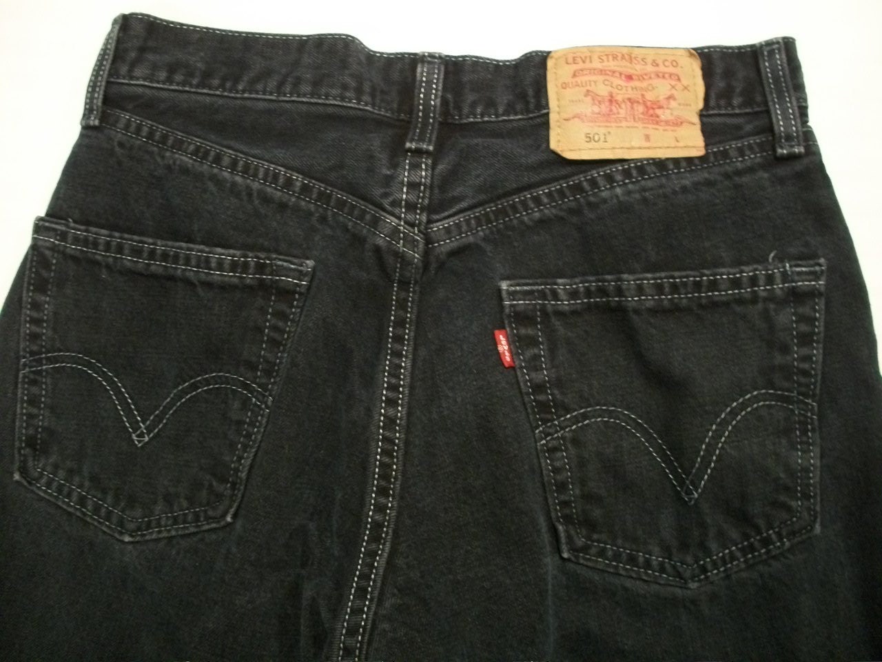 Vintage 80s Levis 501 Black Jeans Mens 29 X by MagisMagicalFinds