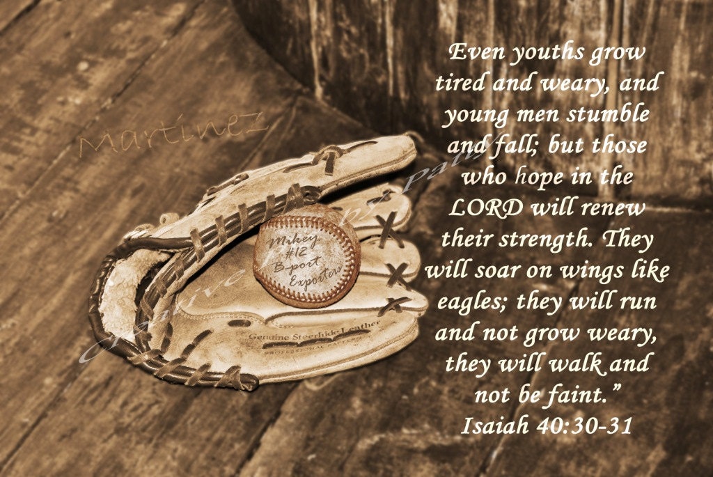 PERSONALIZED Vintage Baseball Photo Print Boys Bedroom Man