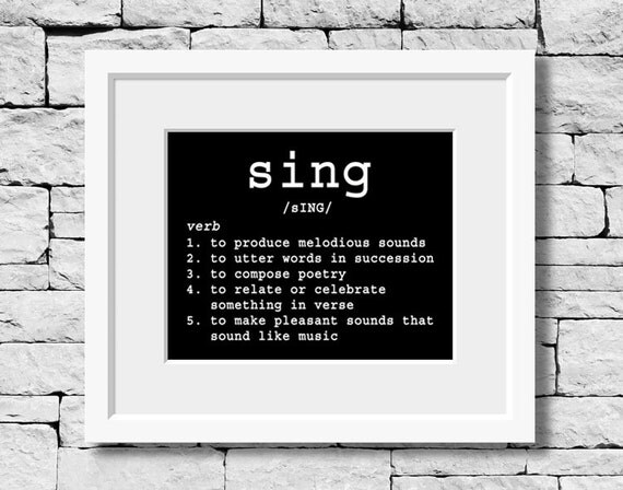 Singer Quote, Sing Definition, Music Teacher, Music Room Decor, Student ...