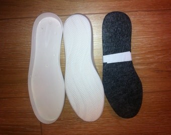 Shoe Rubber Soles + felt insole SET for Boots Slipper Soles Crochet Shoes Boots Soles