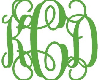 2 -11 inch monogram decal, monogram car decal, monogram sticker, vinyl letters, monogrammed gifts