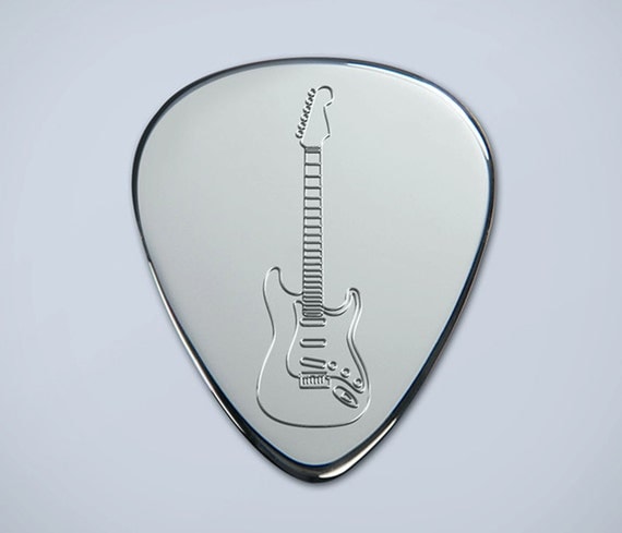 Plettro per chitarra plettro d'argento massiccio con
