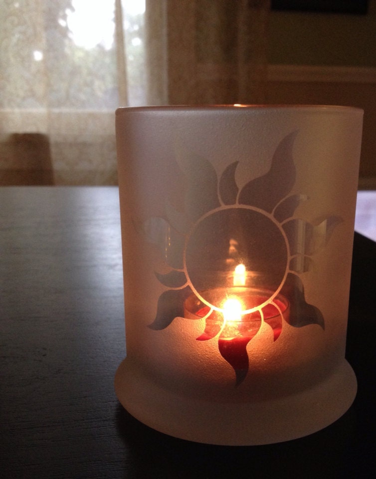 Frosted Sun Candle Holder inspired by Rapunzel