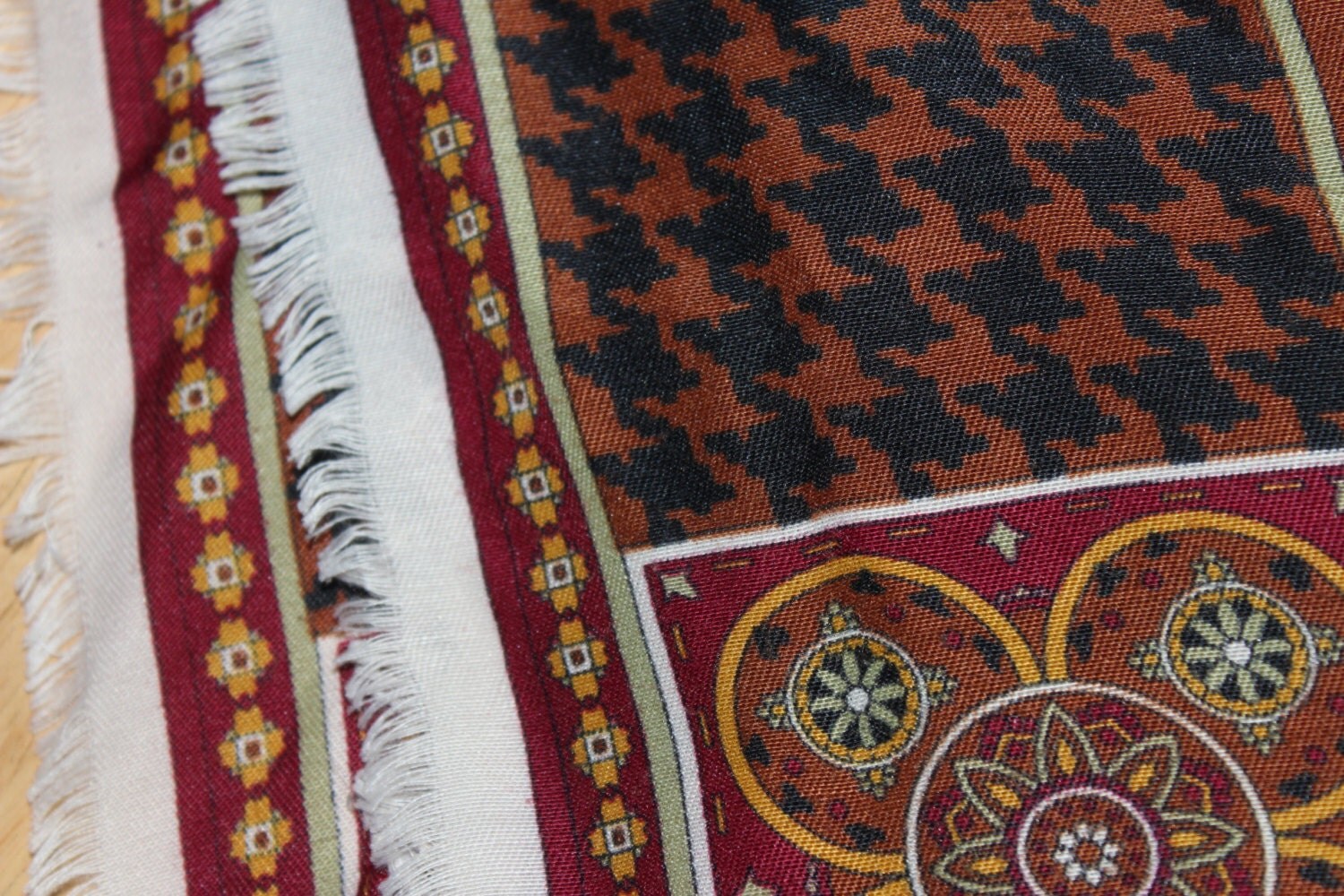 Metallic Floral Scarf/Grandma Scarf/Navajo Flower | Etsy