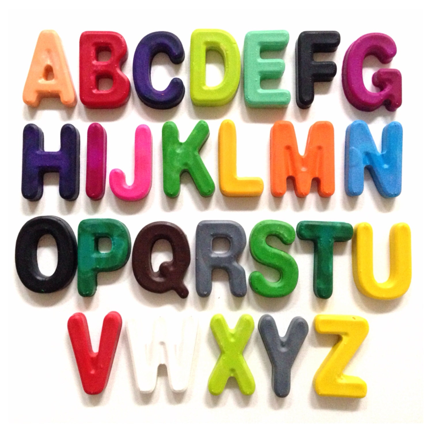 Alphabet wax crayons full 26 letter set. Party bag kids