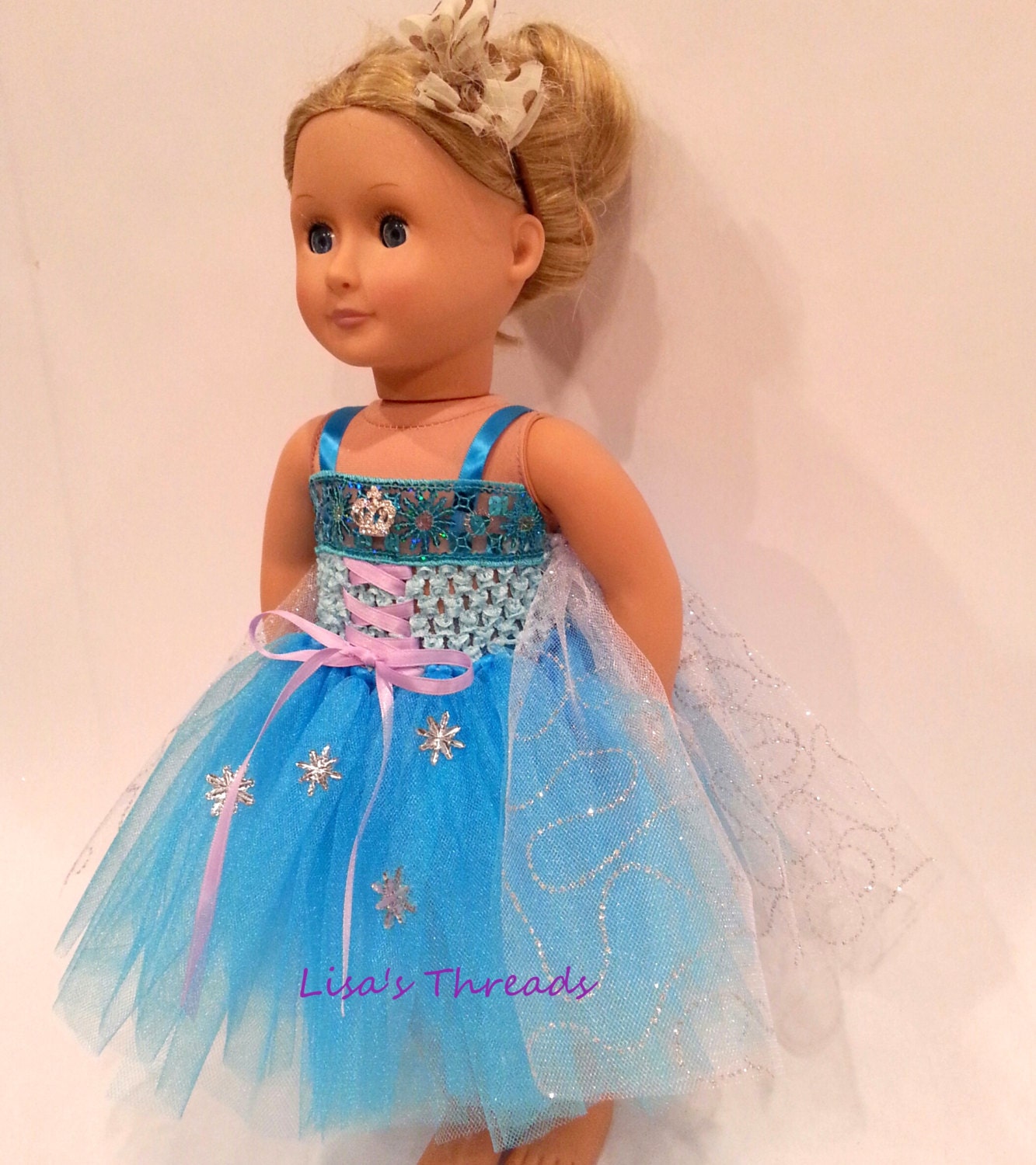 American girl doll Elsa dress/ Frozen Elsa 18'' doll