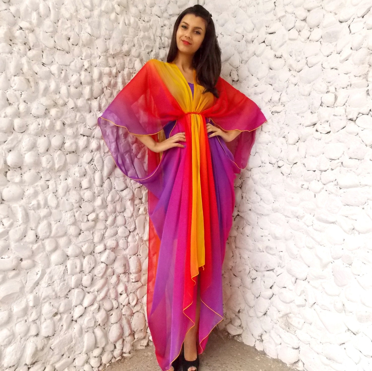 chiffon kaftans plus size