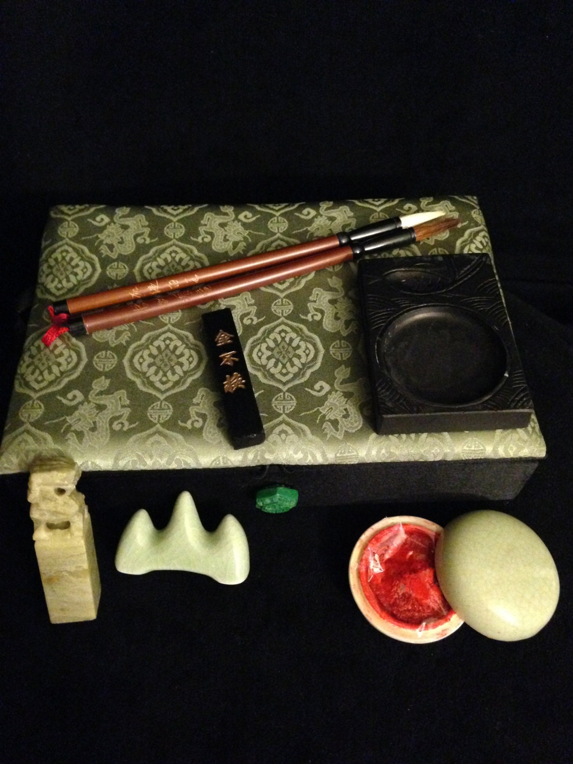 Vintage 1980's Chinese Calligraphy Set