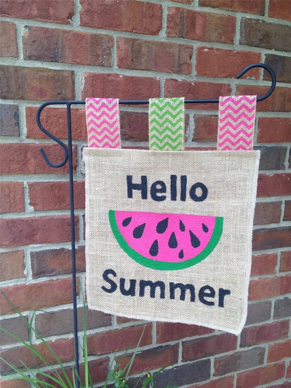 Items similar to Hello Summer Garden Flag, Yard Flag ...