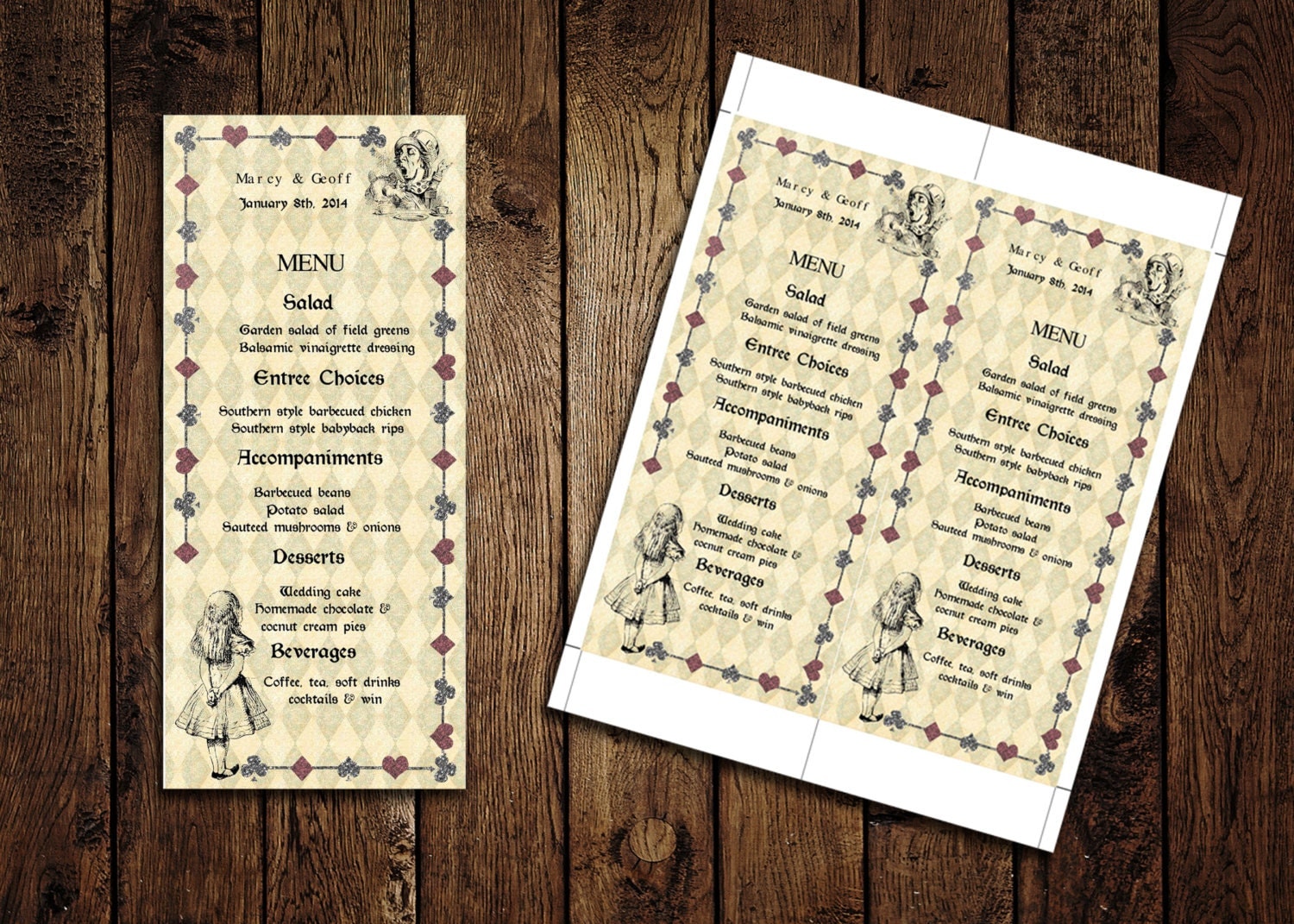 Tea Party Menu Template from img1.etsystatic.com